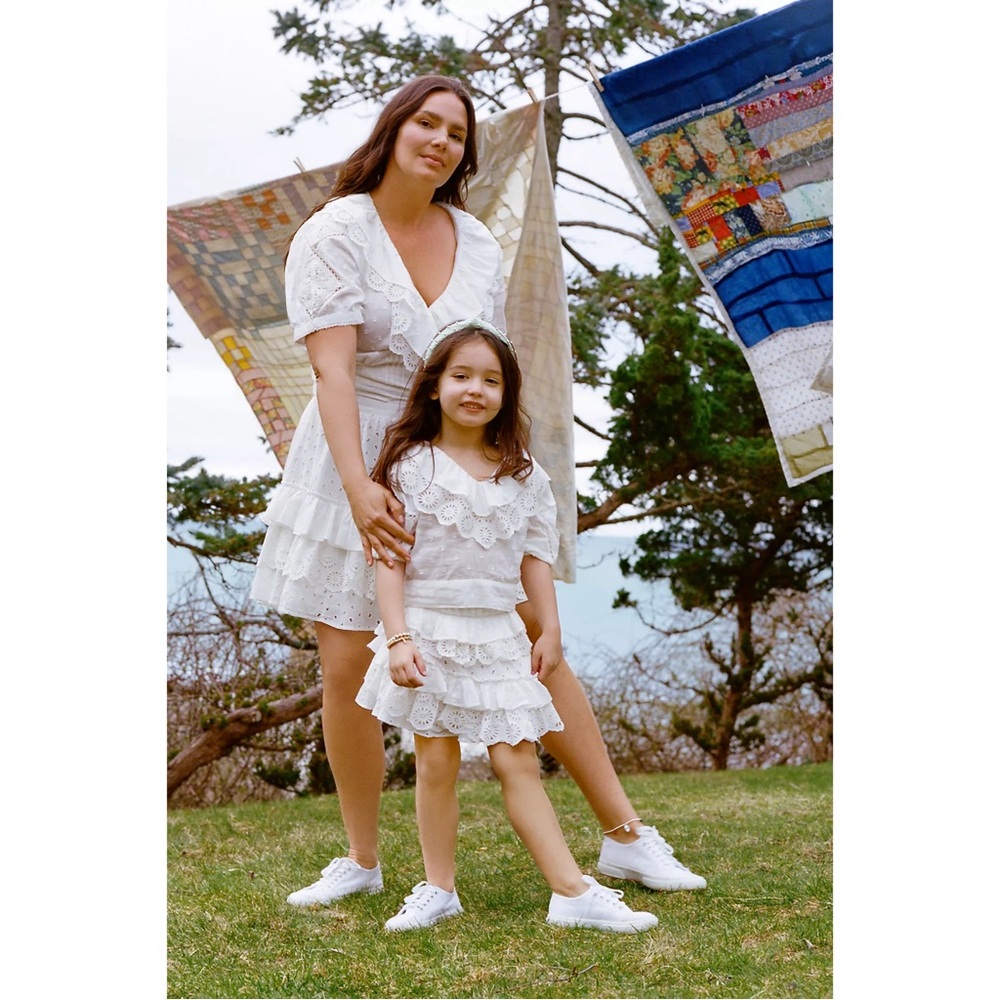 Anthropologie Lacy Ruffled Kids Blouse White NWT Size 5/6 - Picture 6 of 16